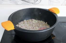 setas a la crema con fundición de queso tierno de cabra