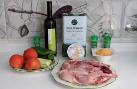 conejo al horno en salsa de crema de membrillo