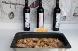 conejo al horno en salsa de crema de membrillo