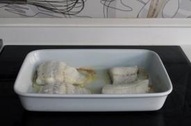 bacalao al horno con cebolla caramelizada