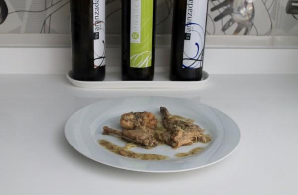 conejo asado al vino fino