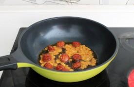 codornices flameadas con alubias