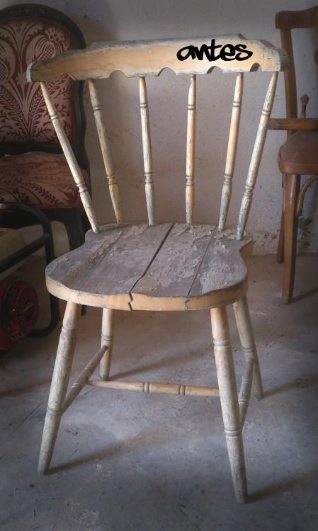 Silla antes de ser reciclada