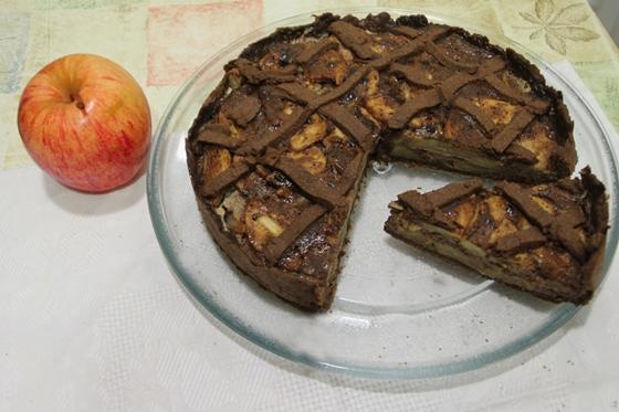 receta tarta de manzana y chocolate