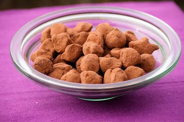 Trufas de chocolate y naranja