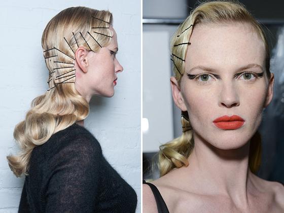 peinado con muchas horquillas