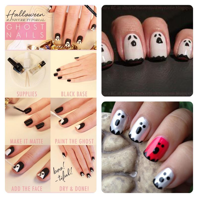 manicura fantasma para halloween