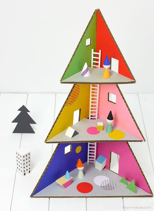 Árbol de Navidad DIY - Casita de muñecas