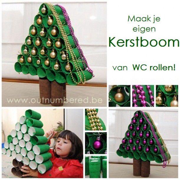 Árbol de Navidad DIY - Rollos de papel higuiénico