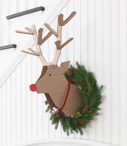 Árbol de Navidad DIY - Reno Rudolph de cartón