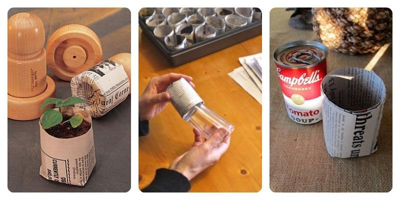 qué usar como molde para hacer un semillero