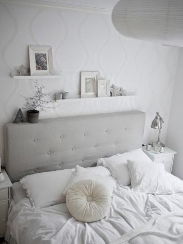 decorar dormitorio minimalista blanco