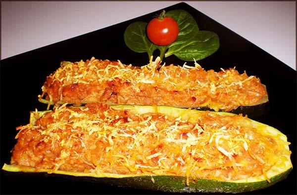 Calabacín relleno