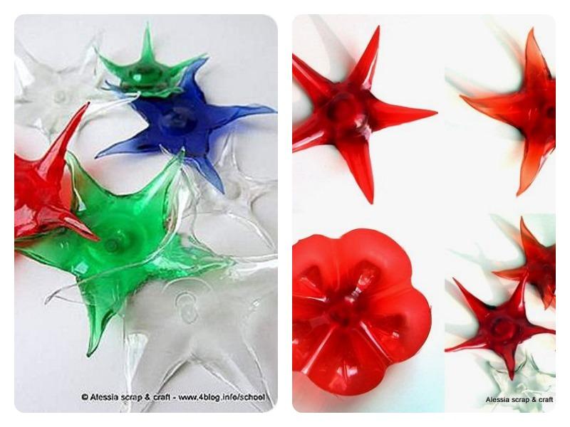 estrellas hechas con botellas