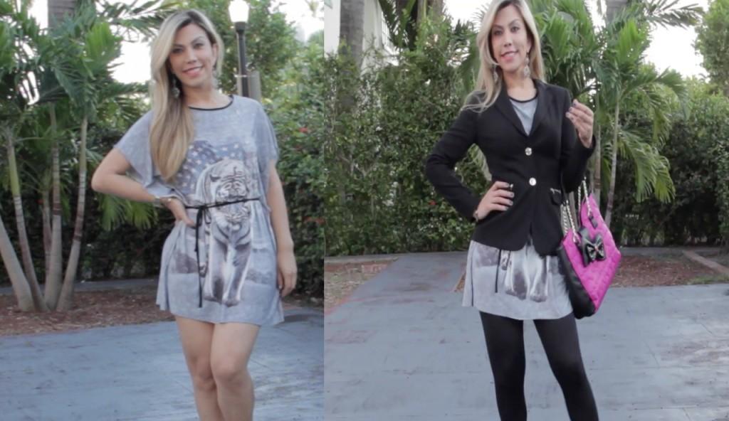 un vestido de verano se transforma como parte del llook de otoño agregare un leguis y un saco y listo