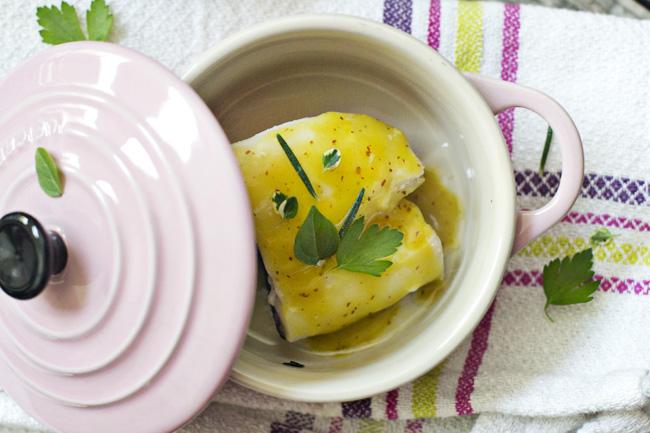 bacalao horizontal Bacalao con salsa de mostaza y miel