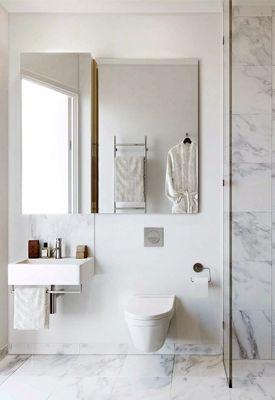 Baños pequeños - Gran espejo