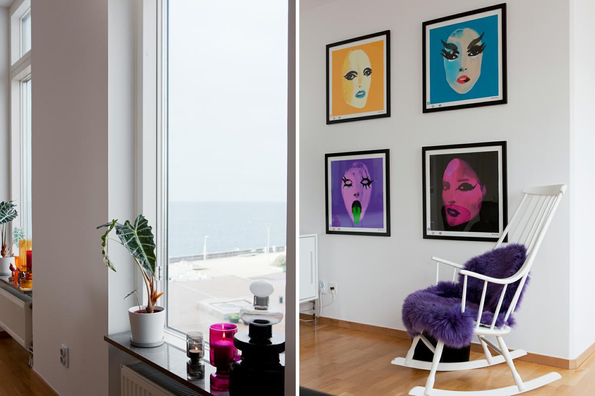 Una casa moderna con mucho color