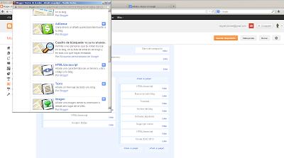 Selección de gadgets en Blogger