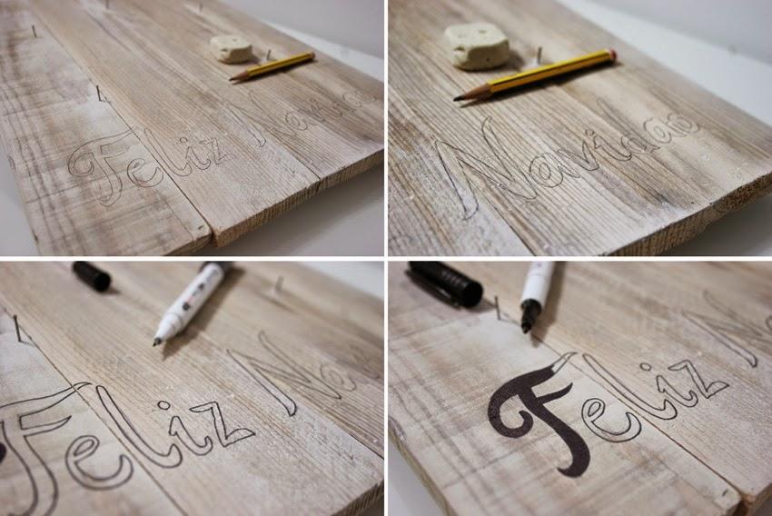 Diariodeco9: Diy Feliz navidad con madera de palet y lazo para Yaicla5