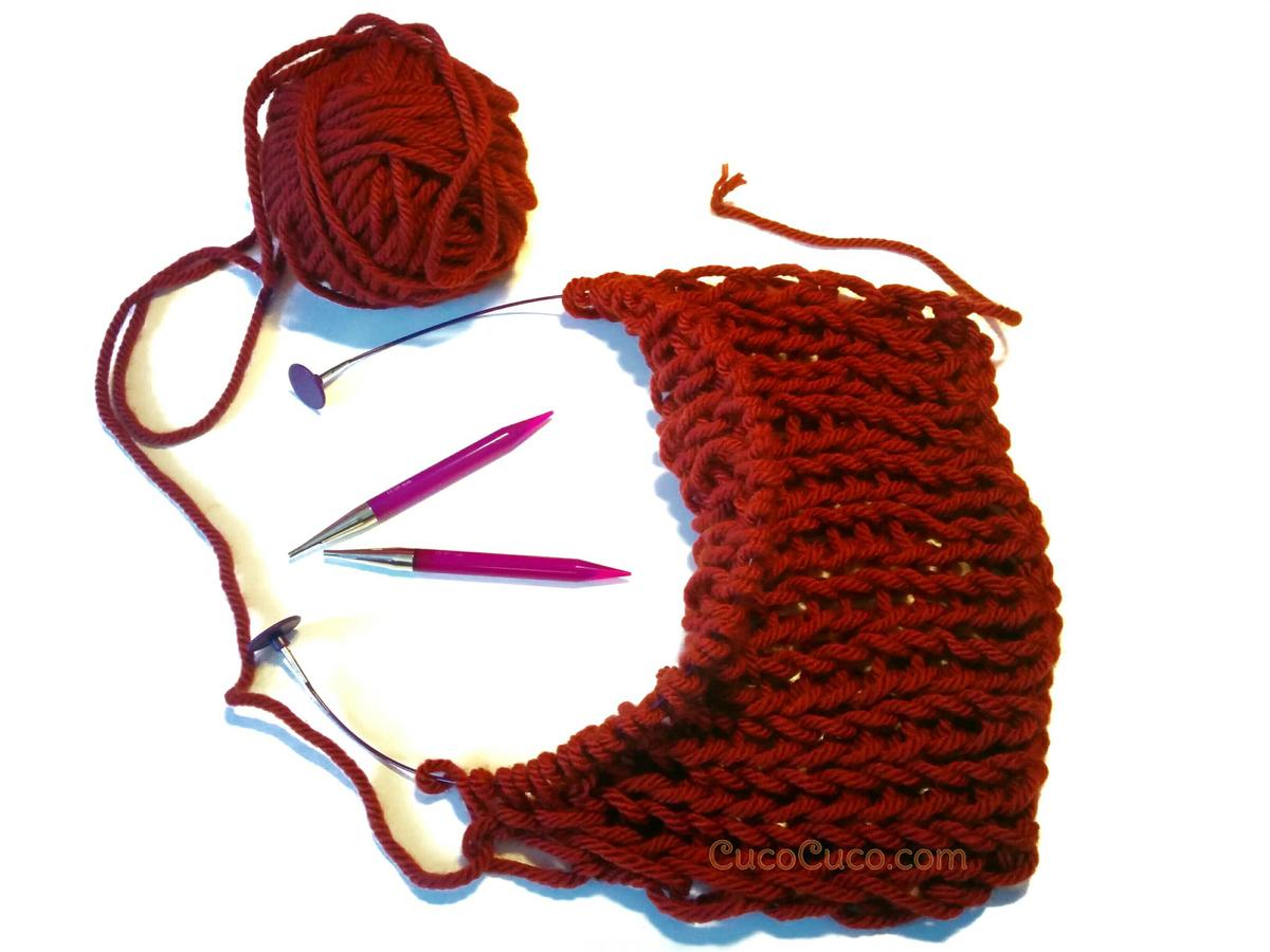 elaboración bufanda infinita