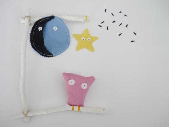 El búho de la noche, Niños y bebé, Móviles, Hogar, Decoración