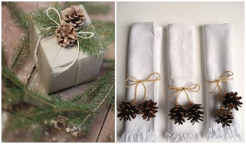 decorar con piñas en navidad 1