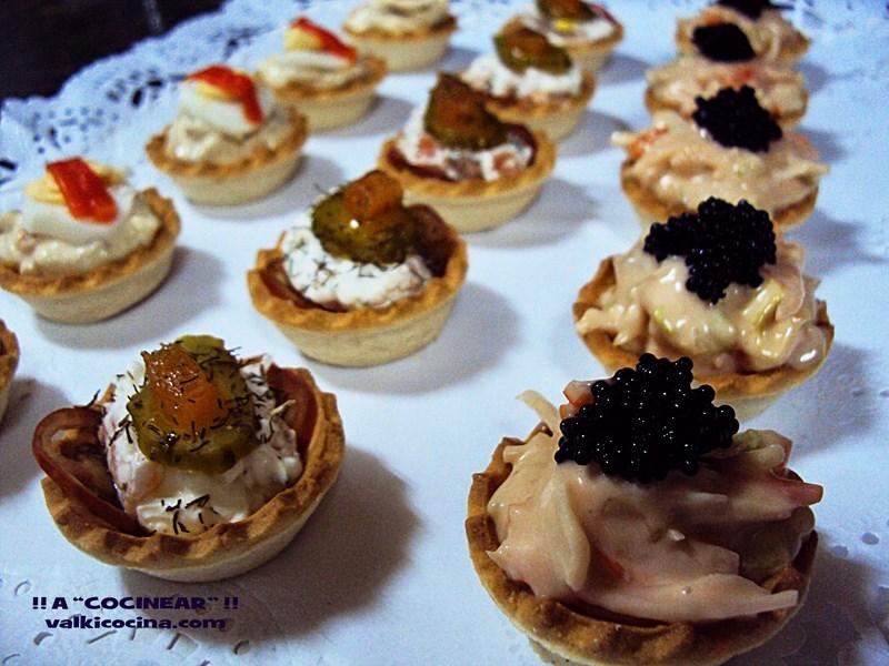 mini tartaletas de aperitivo variadas1 Menú especial de Navidad, menú completo