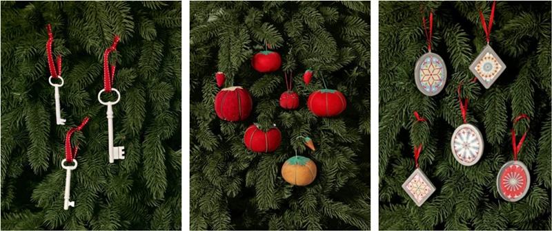 15 Ideas de adornos para el árbol de Navidad Handmade Collage2