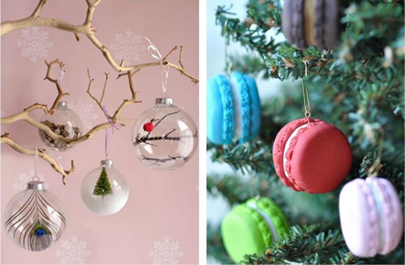 15 Ideas de adornos para el árbol de Navidad Handmade Collage4