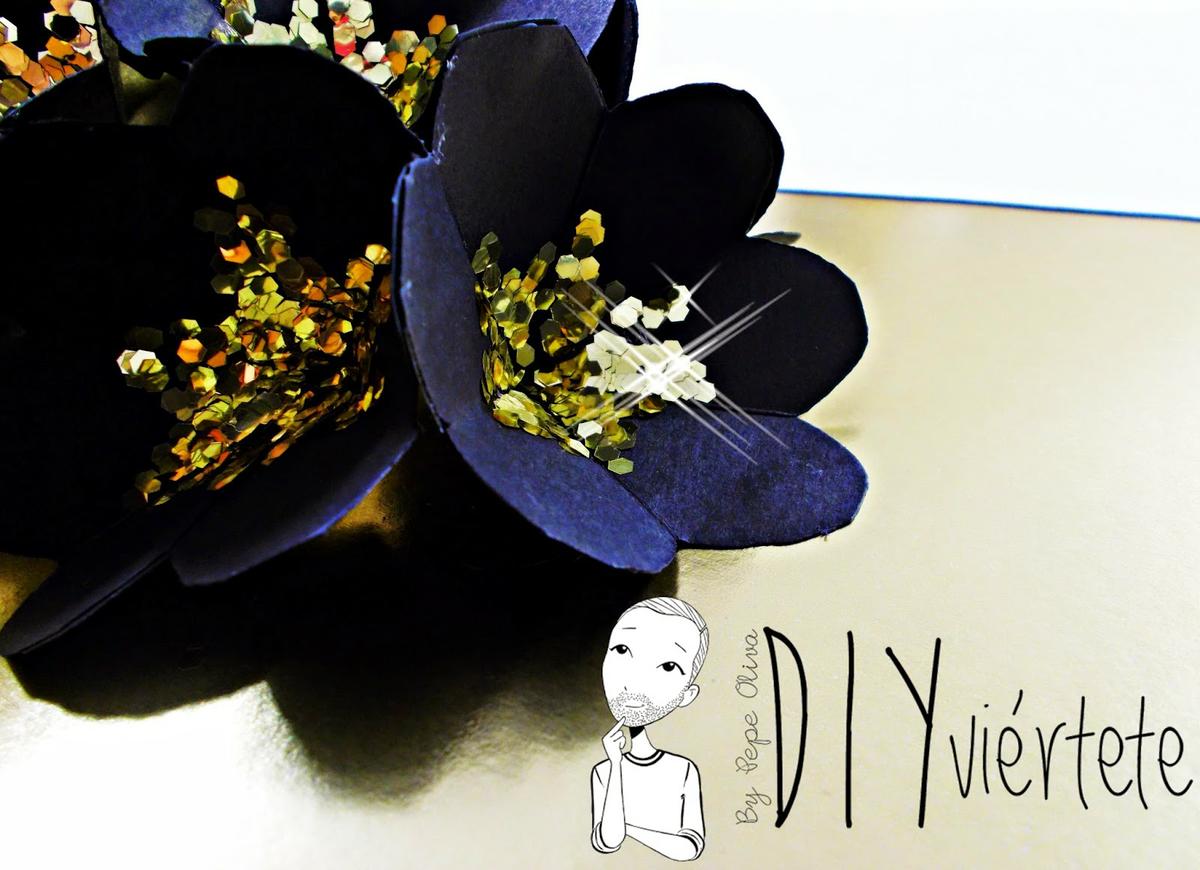 DIY-craft-tarjeta navideña-pop up-navidad-flores-Christmas-felicitación-2