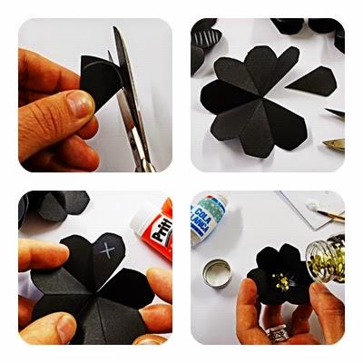 DIY-craft-tarjeta navideña-pop up-navidad-flores-Christmas-felicitación-3