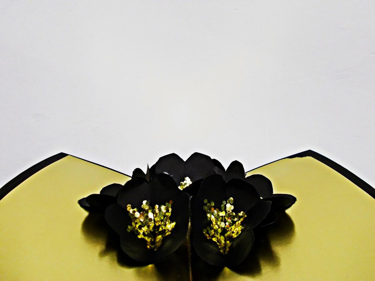 DIY-craft-tarjeta navideña-pop up-navidad-flores-Christmas-felicitación-5