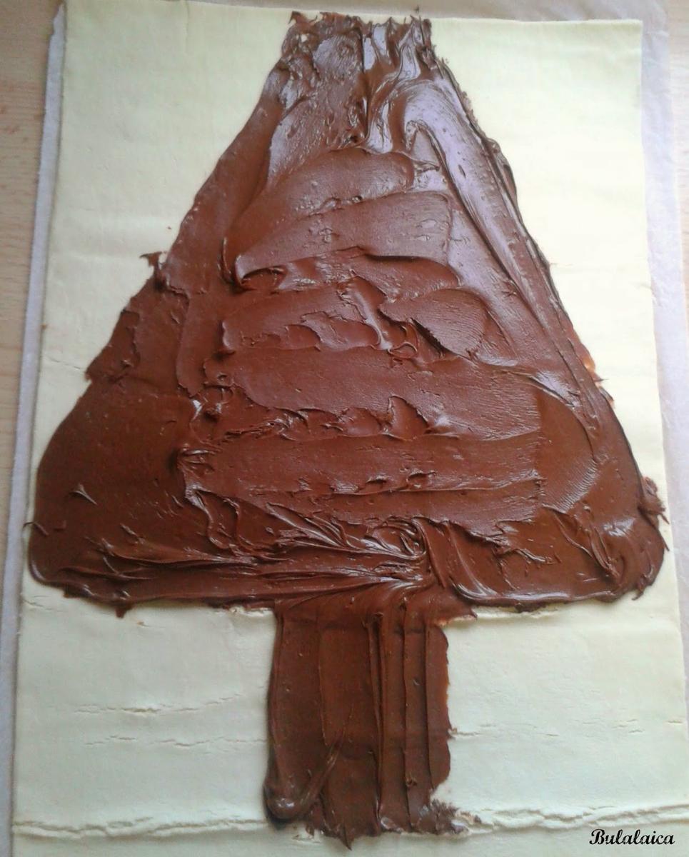 Árbol de Navidad de Hojaldre y Nutella