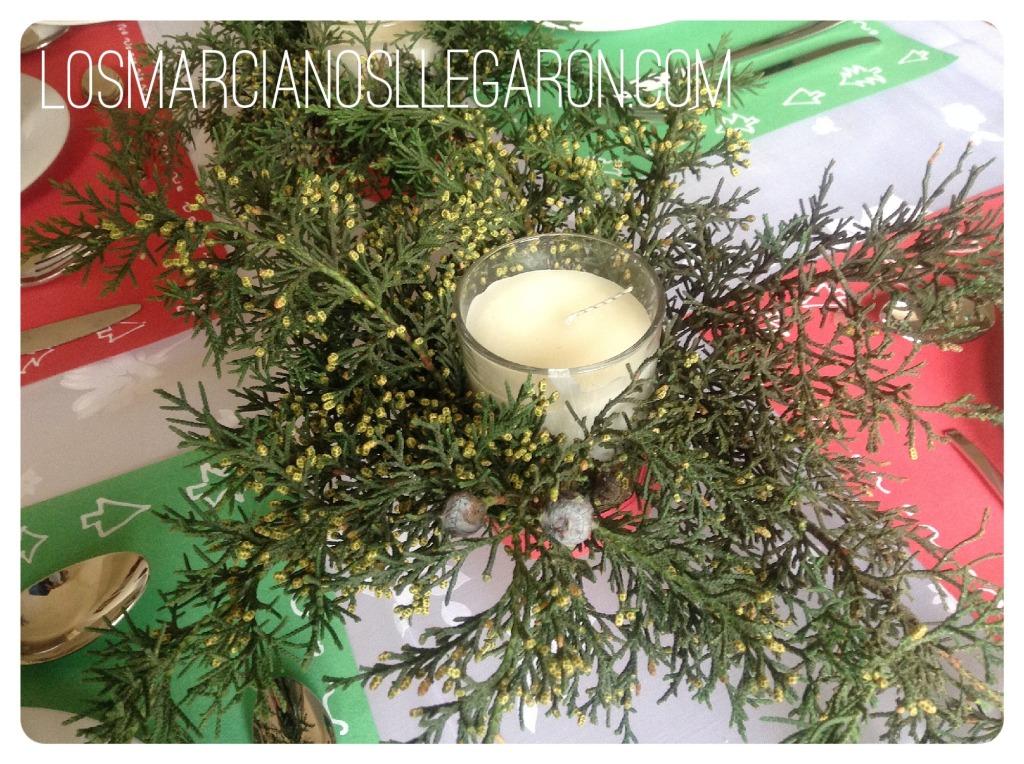 Decoración mesa navideña low cost