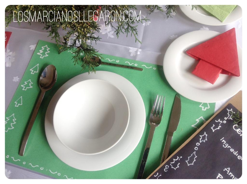 Decoración de mesa navideña lowcost