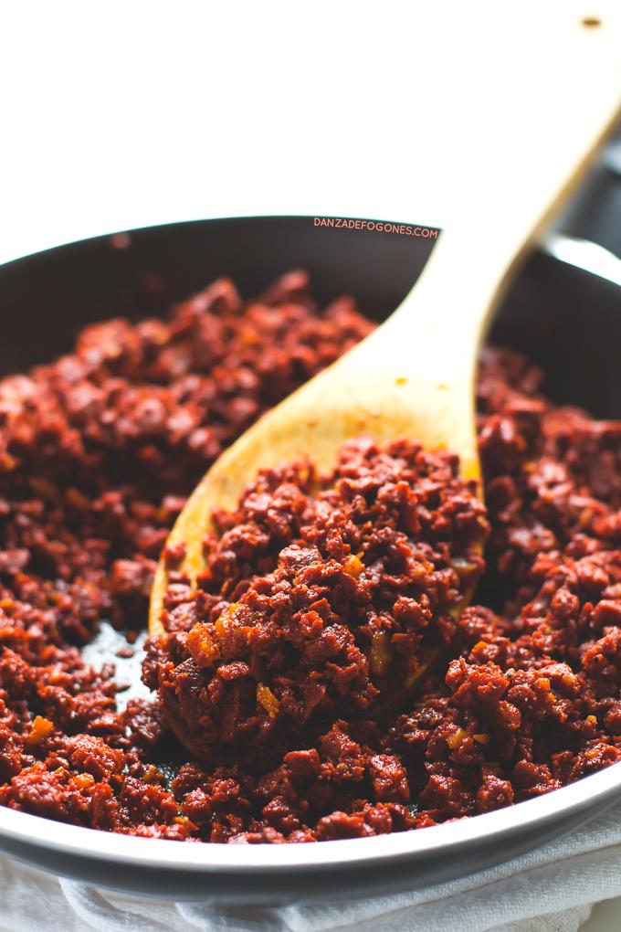 Dip de Queso y Chorizo (Vegano) | danzadefogones.com #danzadefogones #receta #vegano #vegana