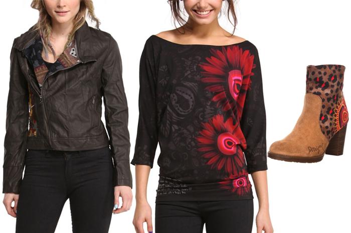 Cazadora, camiseta y botines de Desigual, Las botas de Nancy Sinatra