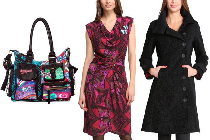 Bolso, vestido y abrigo de Desigual, Las botas de Nancy Sinatra