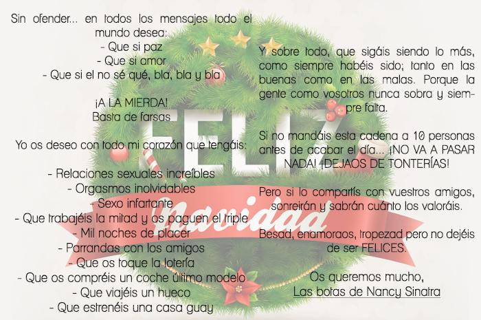 Felicitación de Navidad, Las botas de Nancy Sinatra