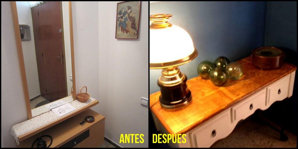 ANTES Y DESPUES DEL RECIBIDOR DE COSTA GENOVES ATELIER
