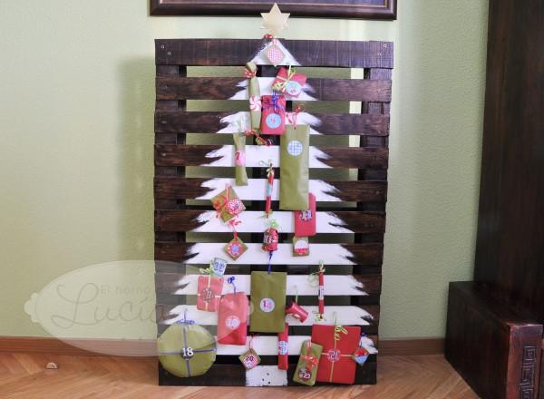 DIY Calendario adviento arbol Navidad pale