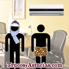 Anginas y aire acondicionado de la oficina