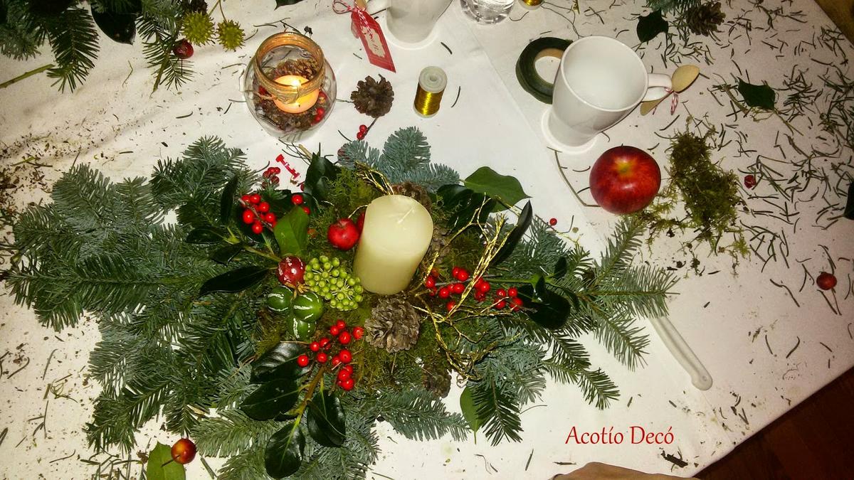 Centro de mesa natural navidad