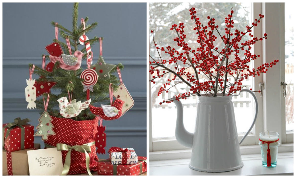Decoración navidad en rojo