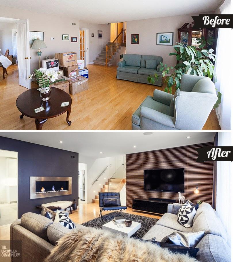 Antes y después de un salón