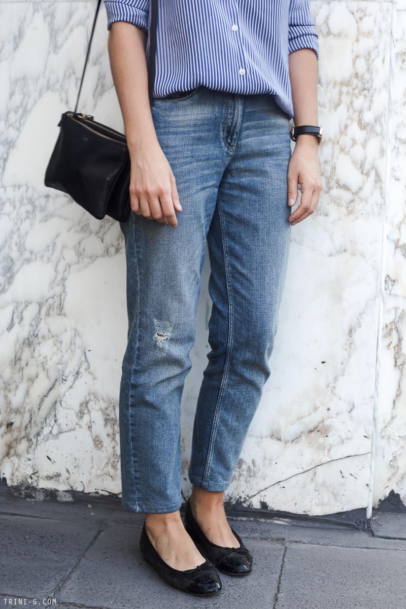 Trini | Chanel black flats