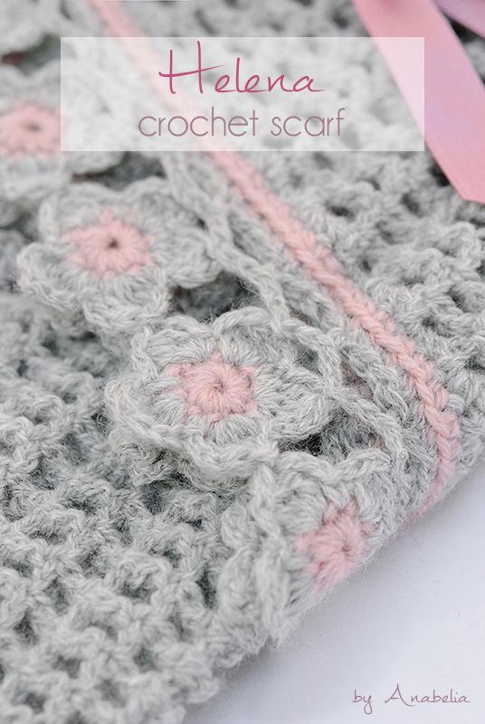Helena crochet scarf detail by Anabelia