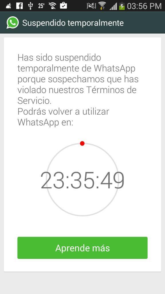 whasapp bloqueado