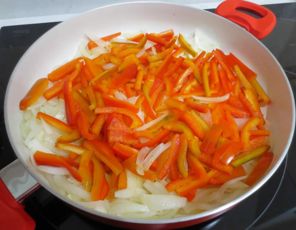 Rehogar pimiento